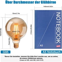 ExtraStar Edison Vintage LED Izzó G95 E27 Filament Lámpa Retro Dekoratív Villanykörte Meleg Fény 2