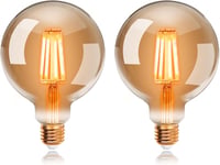ExtraStar Edison Vintage LED Izzó G95 E27 Filament Lámpa Retro Dekoratív Villanykörte Meleg Fény 1