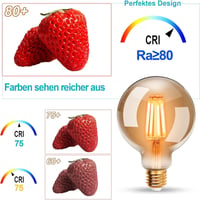 ExtraStar Edison G95 E27 LED filament izzó vintage stílusú - G125 7