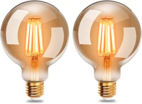 ExtraStar Edison Vintage LED Izzó G95 E27 Filament Lámpa Retro Dekoratív Villanykörte Meleg Fény 1