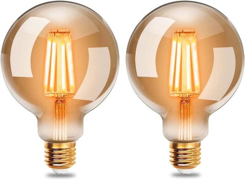 ExtraStar Edison Vintage LED Izzó G95 E27 Filament Lámpa Retro Dekoratív Villanykörte Meleg Fény
