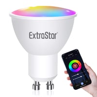 EXTRASTAR GU10 Inteligentná RGBW LED žiarovka 6W, stmievateľná, RGB a teplé biele svetlo, WiFi, kompatibilná s Alexa a Google Home, bez potreby hubu, 1 ks 1
