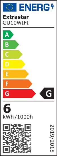 EXTRASTAR GU10 Inteligentná RGBW LED žiarovka 6W, stmievateľná, RGB a teplé biele svetlo, WiFi, kompatibilná s Alexa a Google Home, bez potreby hubu, 1 ks 8