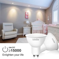 EXTRASTAR GU10 LED žiarovka, 8W (ekvivalent 54W), 6500K studená biela, nestmievateľná, balenie 5 ks 4