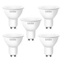 EXTRASTAR GU10 LED žiarovka, 8W (ekvivalent 54W), 6500K studená biela, nestmievateľná, balenie 5 ks 1