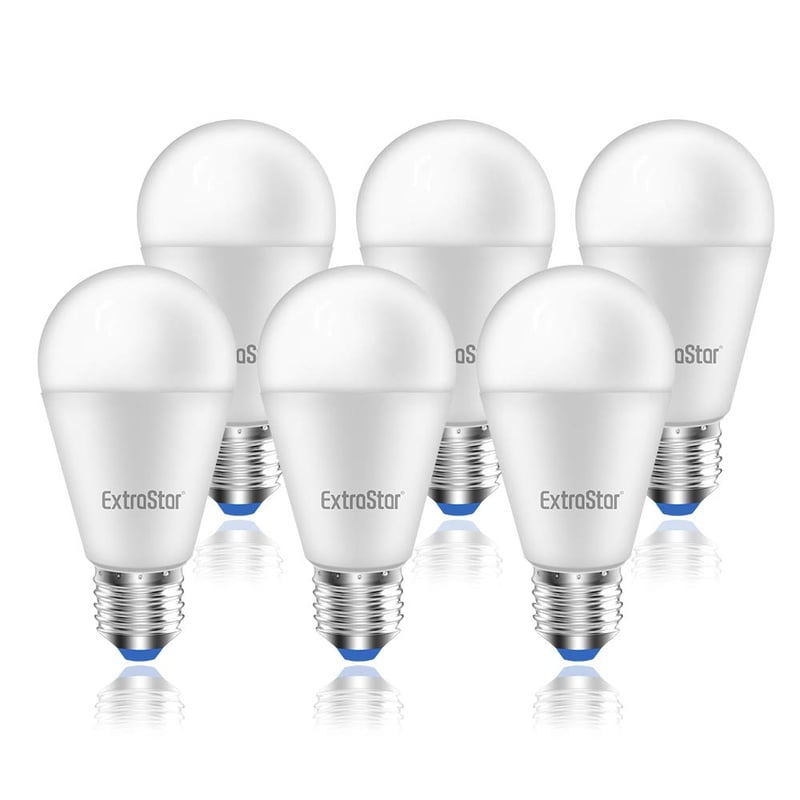 EXTRASTAR LED žiarovka E27 12W (namiesto 96W) 960 lúmenov teplá biela 3000K energeticky úsporná žiarovka, balenie 6 ks, energetická trieda A+