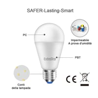 EXTRASTAR LED žiarovka E27 12W (namiesto 96W) 960 lúmenov teplá biela 3000K energeticky úsporná žiarovka, balenie 6 ks, energetická trieda A+ 2