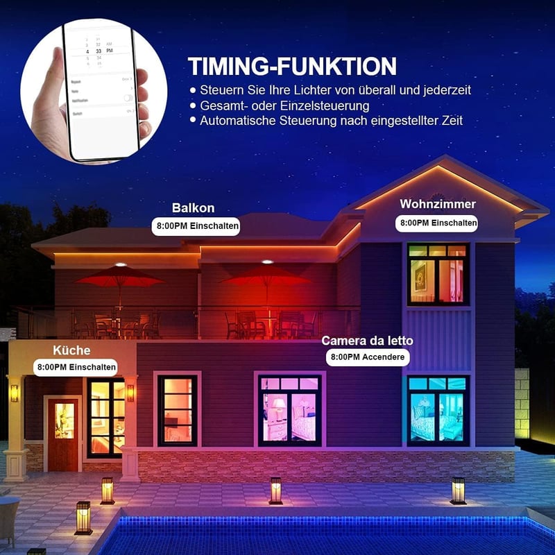 EXTRASTAR Smart LED Mennyezeti Lámpa WiFi Dimmer Alexa Google Home Kompatibilis