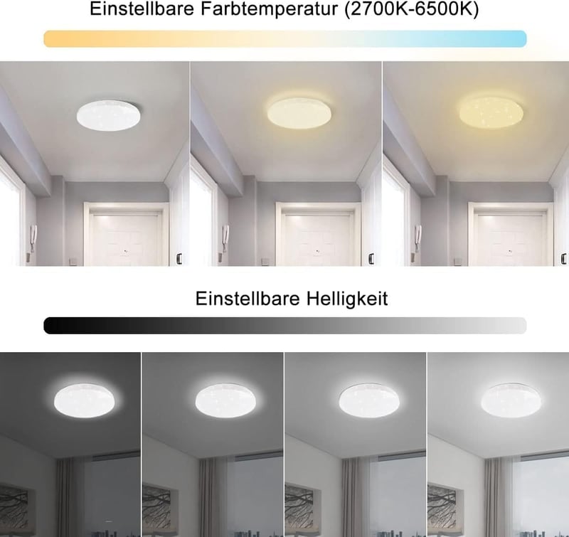 EXTRASTAR Smart LED Mennyezeti Lámpa WiFi Dimmer Alexa Google Home Kompatibilis