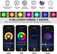 EXTRASTAR Smart LED Mennyezeti Lámpa WiFi Dimmer Alexa Google Home Kompatibilis 7
