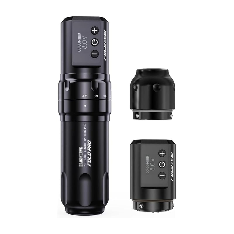 Extreme Tattoo Dragonhawk Fold Pro Wireless Tetoválógép 2db 1500mAh Akkumulátor