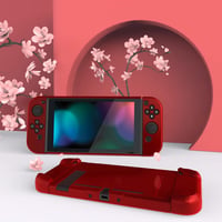 eXtremeRate Nintendo Switch konzol és Joy-Con védőtok, piros szeparálható dokkoló tok 4
