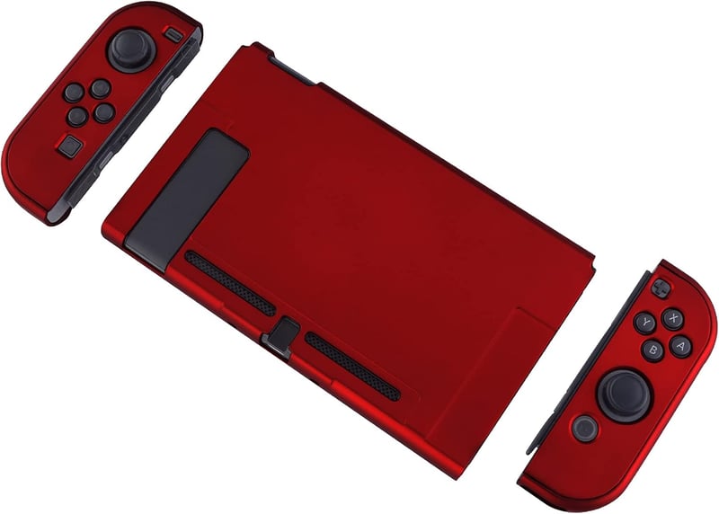 eXtremeRate Nintendo Switch konzol és Joy-Con védőtok, piros szeparálható dokkoló tok