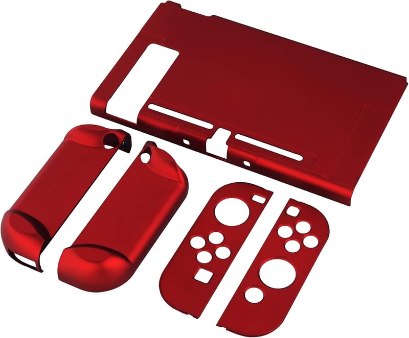 eXtremeRate Nintendo Switch konzol és Joy-Con védőtok, piros szeparálható dokkoló tok