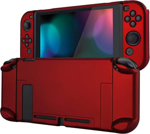 eXtremeRate Nintendo Switch konzol és Joy-Con védőtok, piros szeparálható dokkoló tok