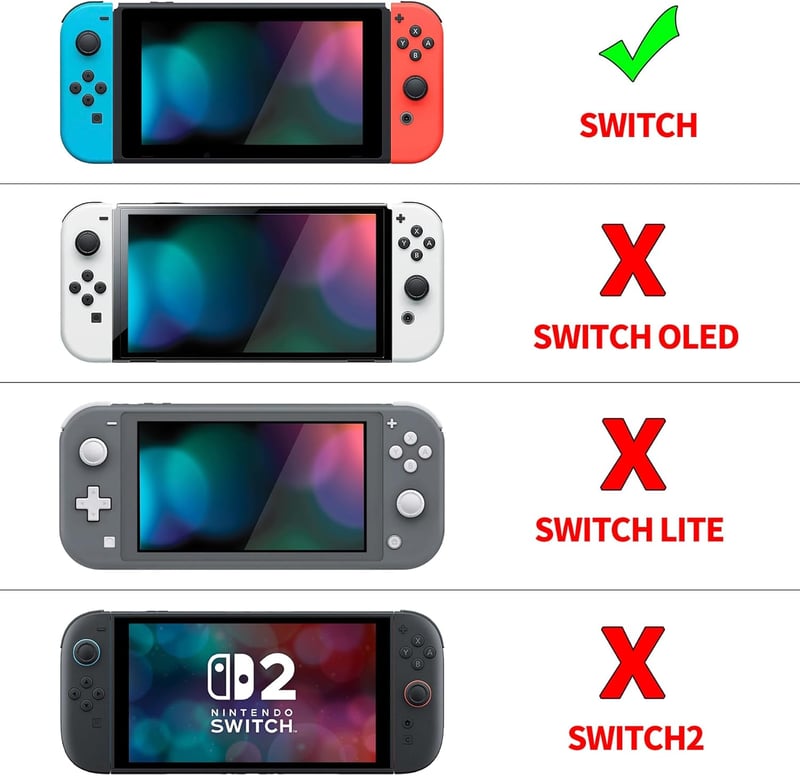 eXtremeRate Nintendo Switch konzol és Joy-Con védőtok, piros szeparálható dokkoló tok