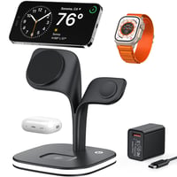 Nabíjacia stanica EXW 5 v 1 pre Apple, pre iPhone série 16/15/14/13/12, skladacia nabíjačka pre Apple Watch, čierna 1