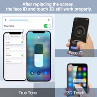 Náhradný displej EXW pre iPhone 12 / 12 Pro – čierny, 6,1-palcový dotykový displej s digitizérom, kompletnou sadou na opravu a ochranným sklom – A2172, A2402, A2404, A2403, A2341, A2406, A2408 3