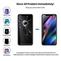 Náhradný displej EXW pre iPhone 12 / 12 Pro – čierny, 6,1-palcový dotykový displej s digitizérom, kompletnou sadou na opravu a ochranným sklom – A2172, A2402, A2404, A2403, A2341, A2406, A2408 6
