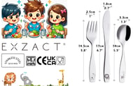 Exzact Safari dječji set pribora za jelo, nehrđajući čelik 18/10 – 6 komada 2