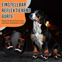 Eyein Kutyacipő 2 Pár Légáteresztő Talpvédelem Csúszásmentes Reflexes Velcro Narancssárga 6