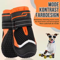 Eyein Kutyacipő 2 Pár Légáteresztő Talpvédelem Csúszásmentes Reflexes Velcro Narancssárga 3