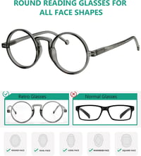 Eyekepper 4 db Nagyméretű Kerek Olvasószemüveg +2.25 Rugós Zsanérral Unisex 5