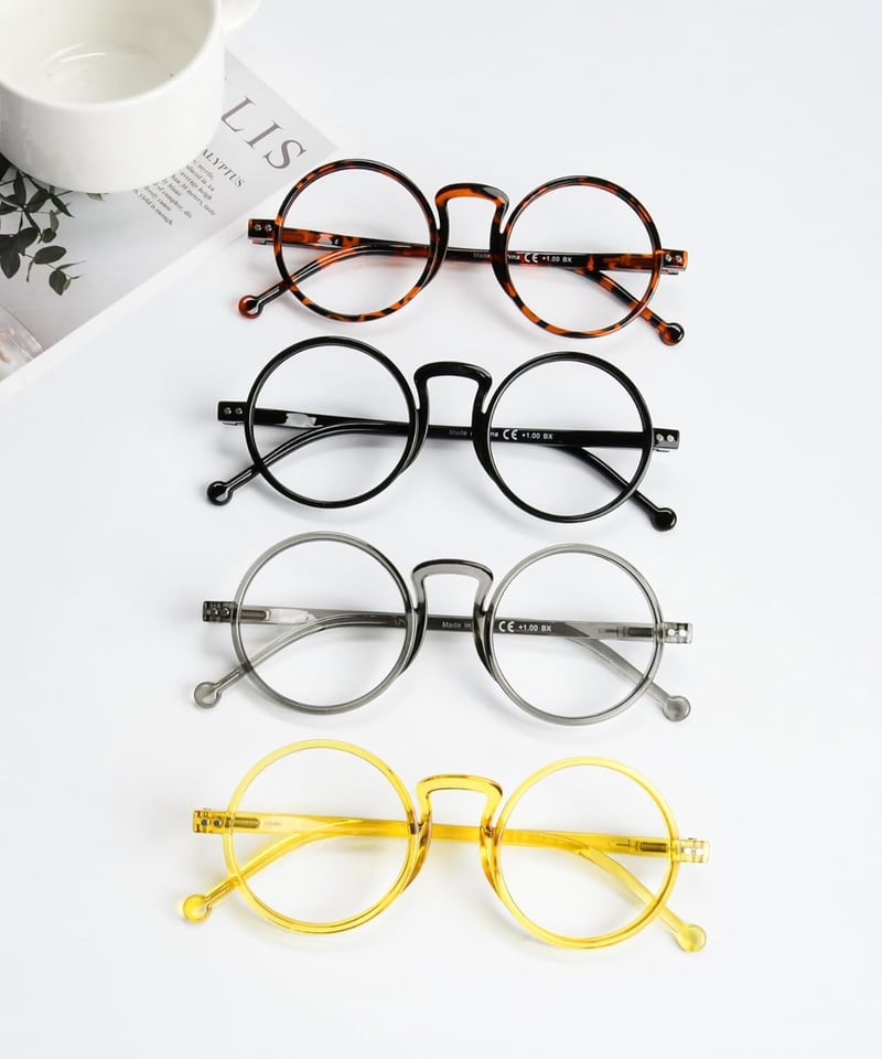 Eyekepper 4 db Nagyméretű Kerek Olvasószemüveg +2.25 Rugós Zsanérral Unisex