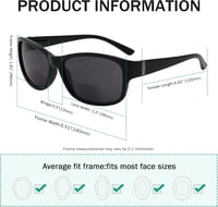 Ochelari de soare bifocali Eyekepper cu ramă rotundă din plastic 3