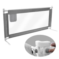 Barieră de pat pentru copii Eyeleaf Gri 2 m - Protecție anti-cădere pentru pătuț, grilaj de siguranță cu instrucțiuni de asamblare în limba germană 1
