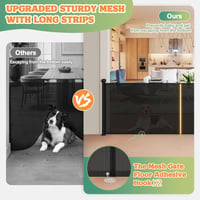Poartă de Siguranță Retractabilă Eyeleaf pentru Scări și Holuri – Negru, 300x86 cm – Barieră de Protecție pentru Bebeluși și Câini, de Interior și Exterior 2