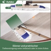Eyliden mikrofibra mop s 2 zamjenske glave, podesivom drškom od 134 cm i rotirajućom pločom od 360° za podove, pločice i laminate 6