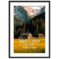 EYMPEU Nástenný rám na plagáty 50 x 70 cm, 1 ks rám na obrazy, čierny, do kancelárie a domácnosti 1