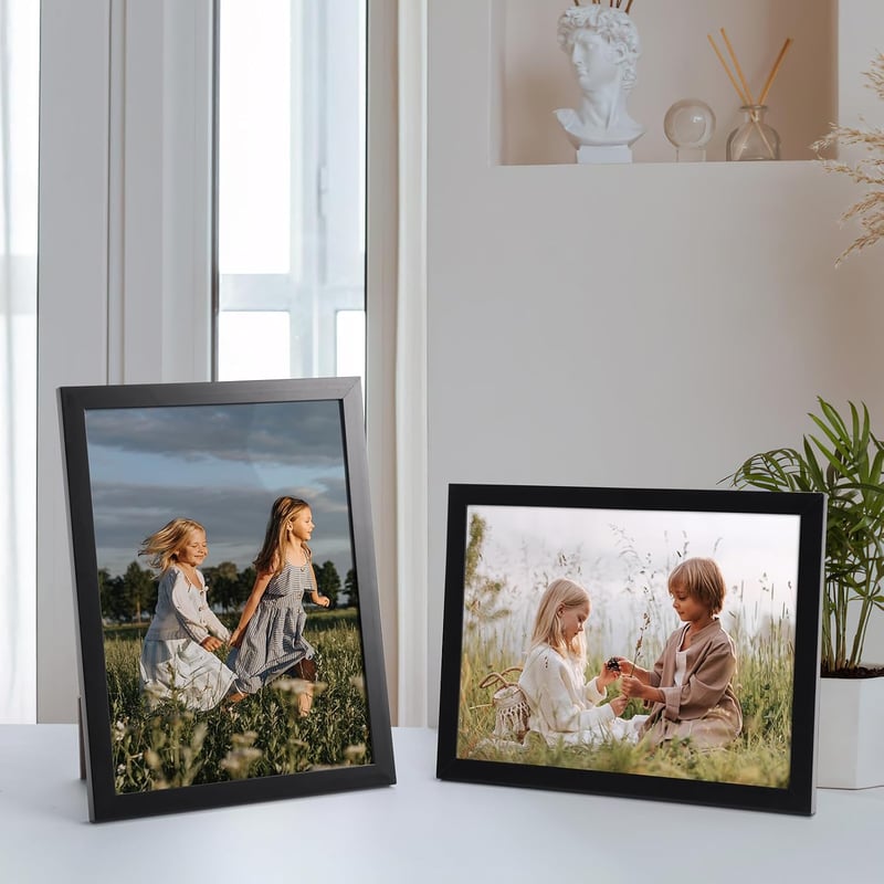 EYMPEU fekete képkeret szett 18 db 15 x 20 cm falra vagy asztalra iroda otthon