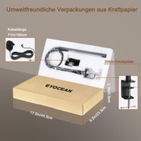 EYOCEAN LED Asztali Lámpa Csiptetős Szemmegóvó Dimmer Időzítő Fekete 7