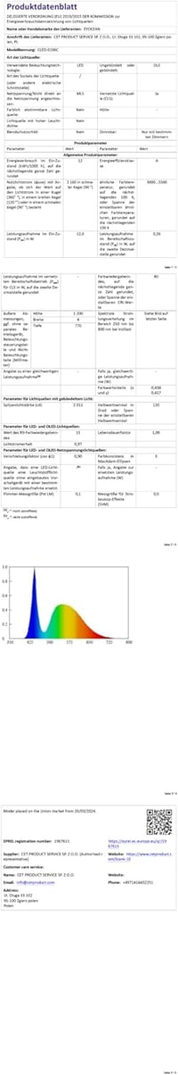 EYOCEAN LED Asztali Lámpa Csiptetős Szemmegóvó Dimmer Időzítő Fekete 9