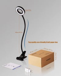 EYOCEAN LED Csiptetős Olvasólámpa Flexibilis Nyakkal, 3 Mód 10 Fokozat Fényerő 7