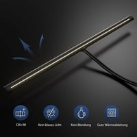 EYOCEAN LED Íróasztali Lámpa Gesztus- és Távirányítással - 24W 80cm Csíptethető Monitovilágítás, Állítható Fényerő, Szemkímélő Munkalámpa Ir 5