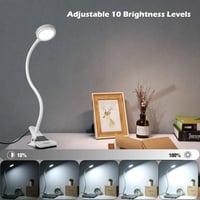 EYOCEAN LED Olvasólámpa Klippes Asztali Lámpa 3 Szín 9 Fényerő USB Kábellel 4
