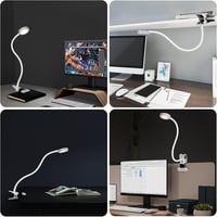 EYOCEAN LED Olvasólámpa Klippes Asztali Lámpa 3 Szín 9 Fényerő USB Kábellel 7