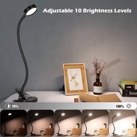 EYOCEAN LED Olvasólámpa Klippes Asztali Lámpa 3 Szín 9 Fényerő USB Kábellel 5