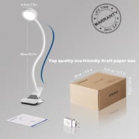 EYOCEAN LED Olvasólámpa Klippes Asztali Lámpa 3 Szín 9 Fényerő USB Kábellel 8