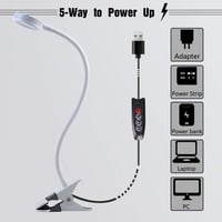 EYOCEAN LED Olvasólámpa Klippes Asztali Lámpa 3 Szín 9 Fényerő USB Kábellel 9