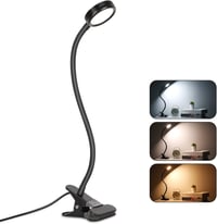 EYOCEAN LED Olvasólámpa Klippes Asztali Lámpa 3 Szín 9 Fényerő USB Kábellel 1