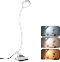 EYOCEAN LED Olvasólámpa Klippes Asztali Lámpa 3 Szín 9 Fényerő USB Kábellel 1