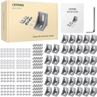 EYPINS alumínium szögösszekötő tartó 10 20 40X, 8-as horonymérettel, 40x40 és 40x80 alumínium profilhoz, rács 8