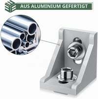 EYPINS alumínium szögösszekötő tartó 10 20 40X, 8-as horonymérettel, 40x40 és 40x80 alumínium profilhoz, rács 4