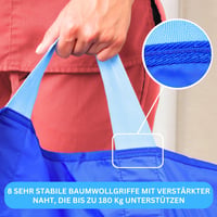 EYRA Prepravná podložka pre pacientov 122x102 cm s 8 úchytmi – Pomôcka na presun a polohovanie seniorov – Prateľná, opakovane použiteľná 4