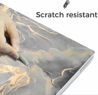 Autocolant din vinil cu model de marmură eyscar pentru laptop, compatibil cu ecrane de 13, 13.3, 14, 15, 15.4, 15.6 inchi, husă de protecție cu aspect de marmură 02 pentru notebook și PC 5
