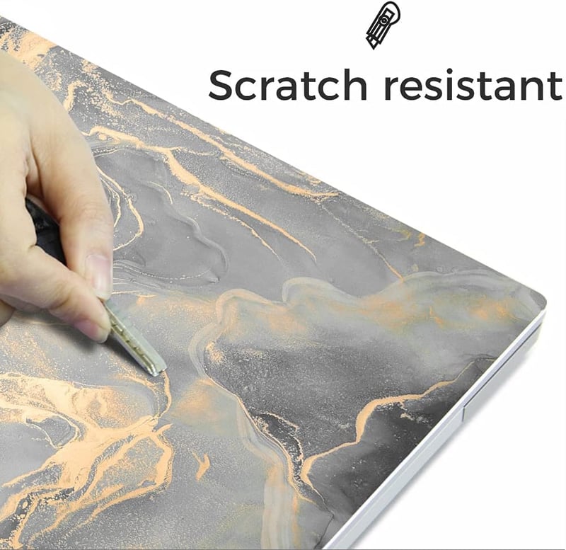 Autocolant din vinil cu model de marmură eyscar pentru laptop, compatibil cu ecrane de 13, 13.3, 14, 15, 15.4, 15.6 inchi, husă de protecție cu aspect de marmură 02 pentru notebook și PC